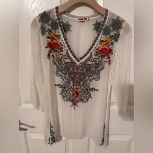 JOHNNY WAS TOP TUNIC XS